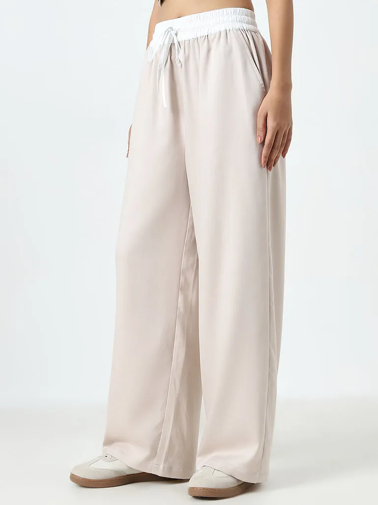 Nuon Beige High-Rise Pants