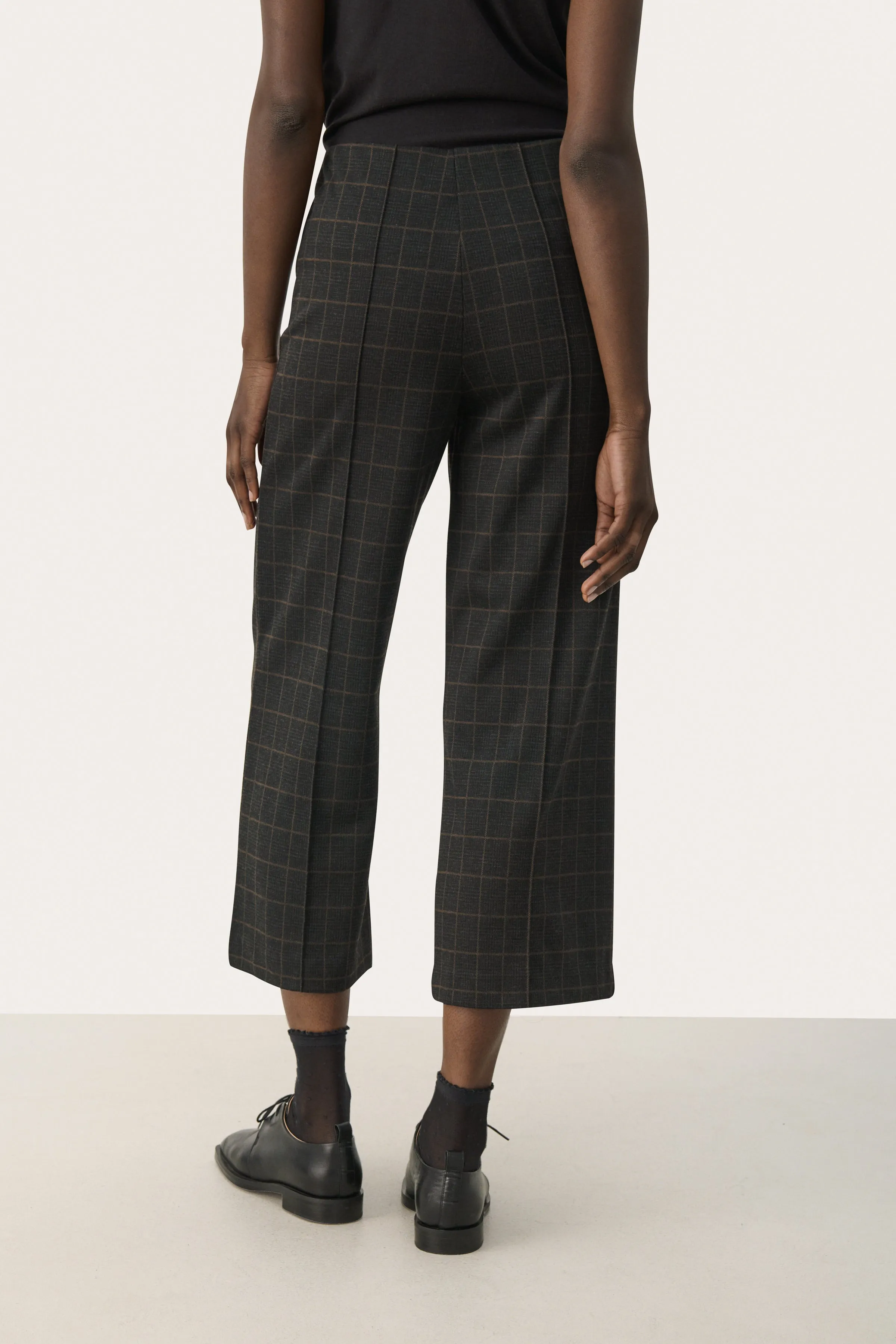 Part Two Lisan Check Print Culotte Trousers