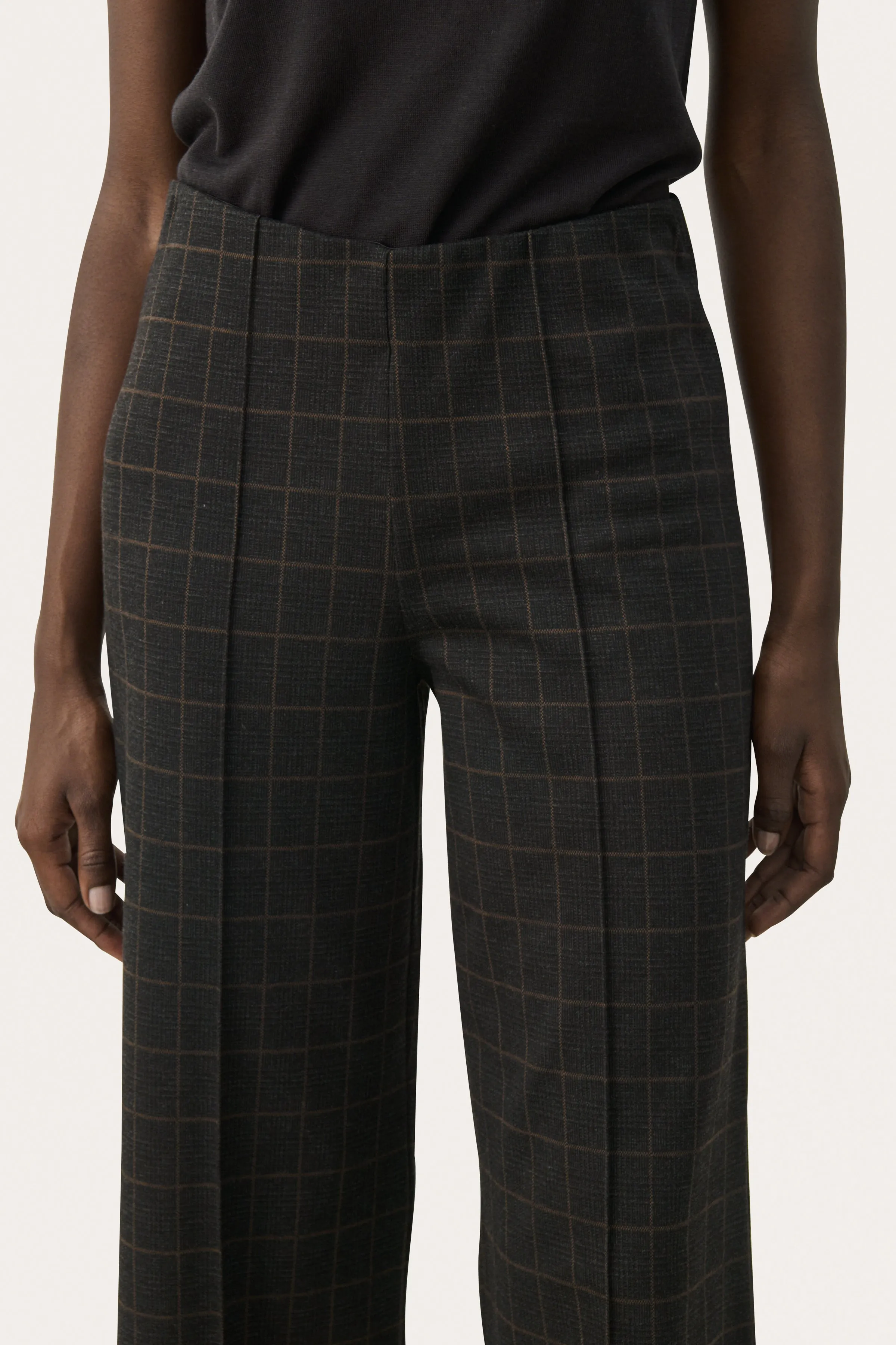 Part Two Lisan Check Print Culotte Trousers