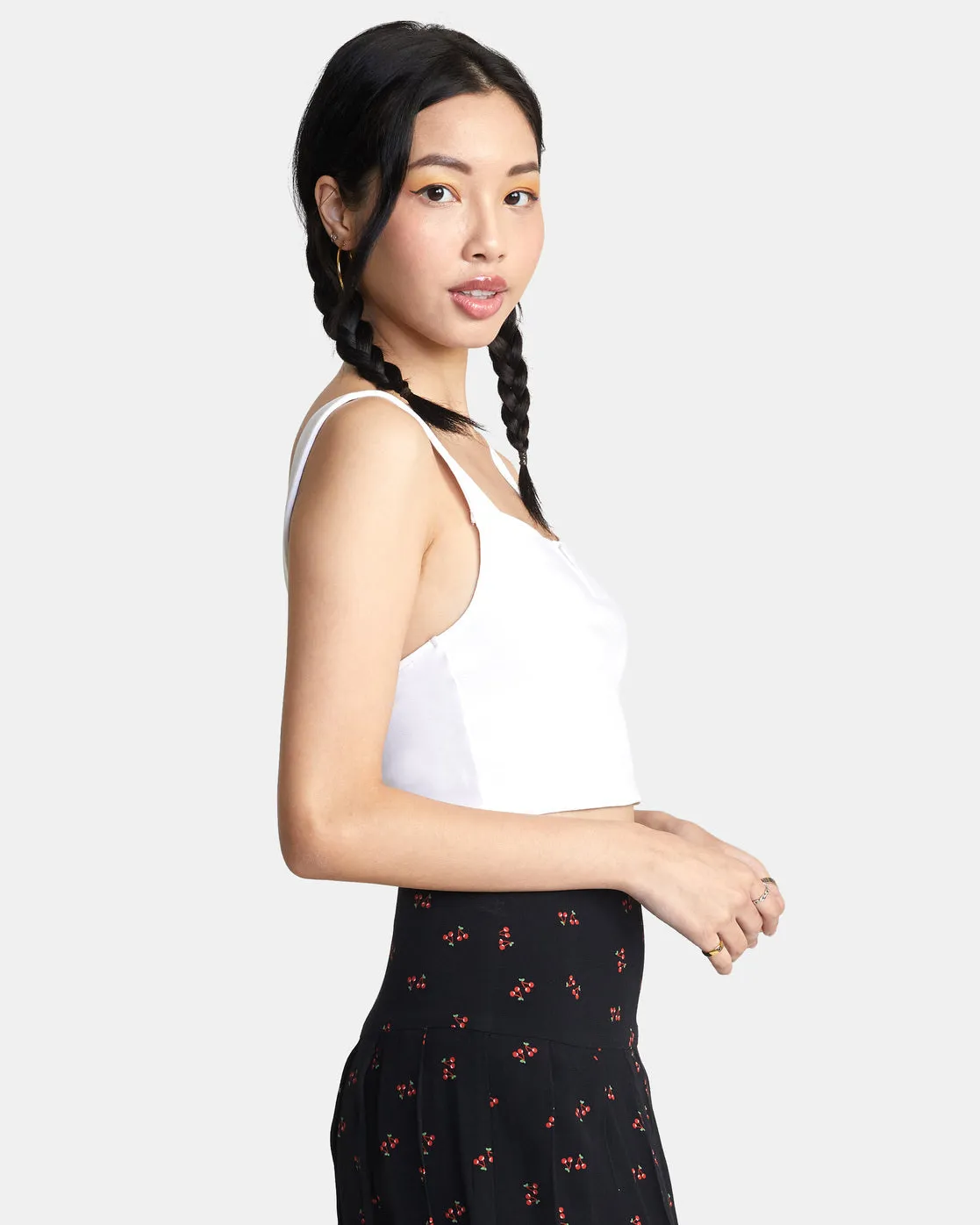 Pleasure Cropped Tank Top - Whisper White