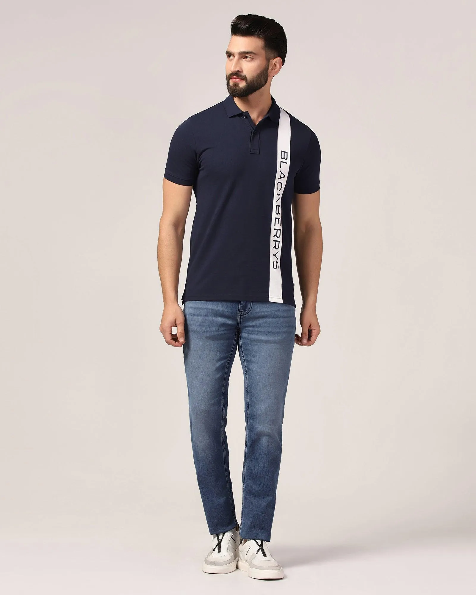 Polo Navy Printed T-Shirt - Blick