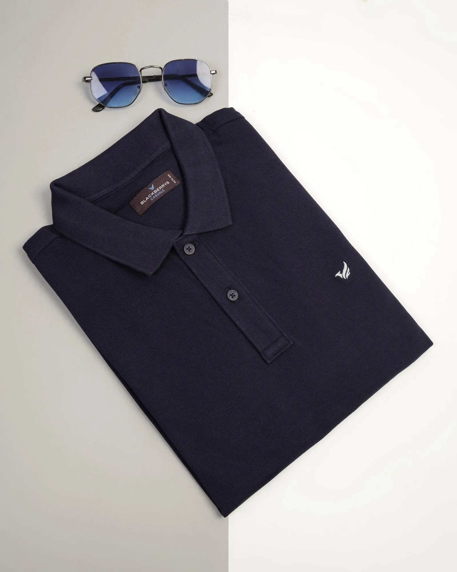 Polo Navy Solid T-Shirt - Essen