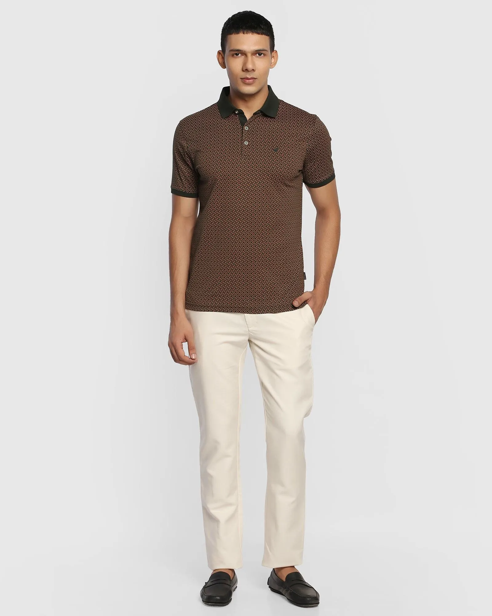 Polo Olive Printed T-Shirt - Square