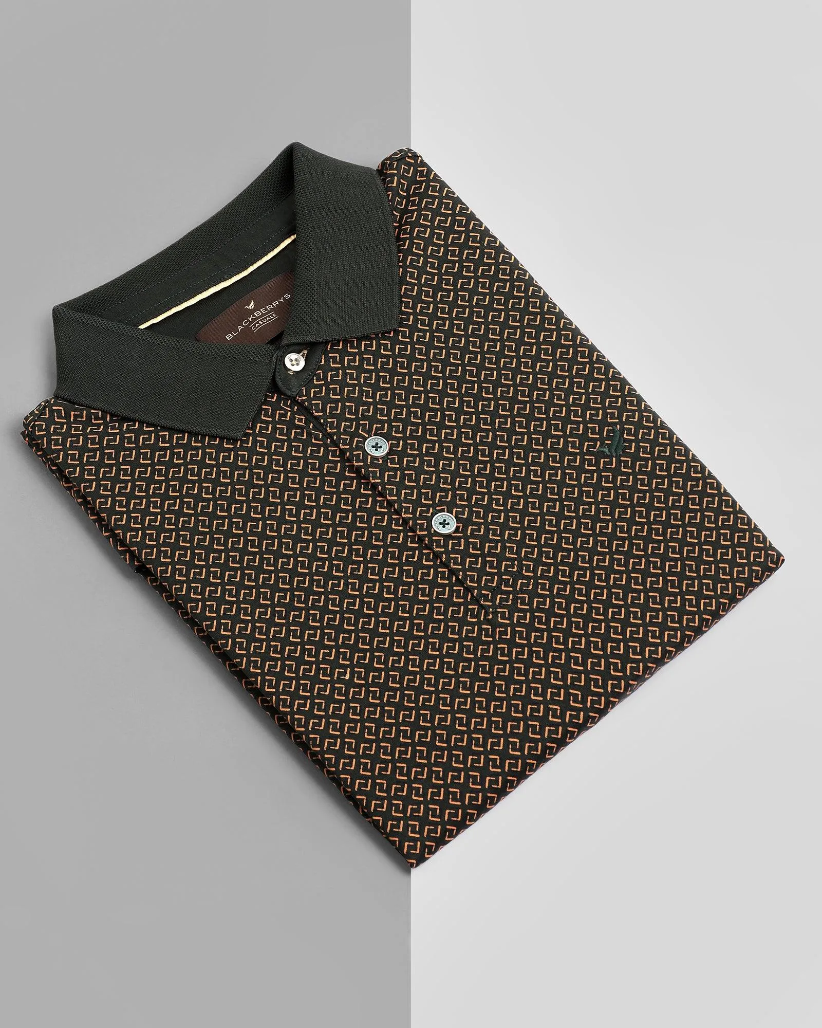 Polo Olive Printed T-Shirt - Square