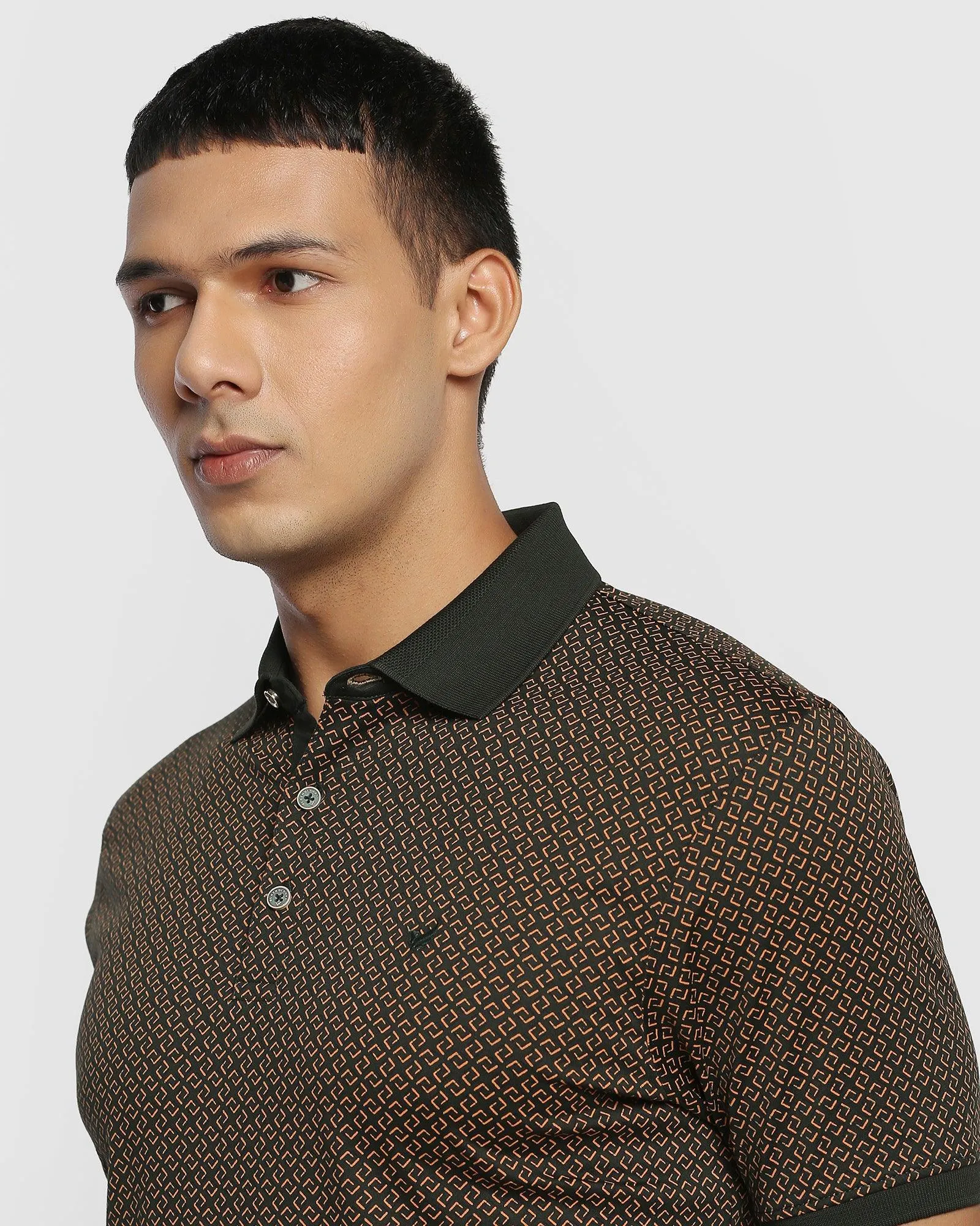 Polo Olive Printed T-Shirt - Square