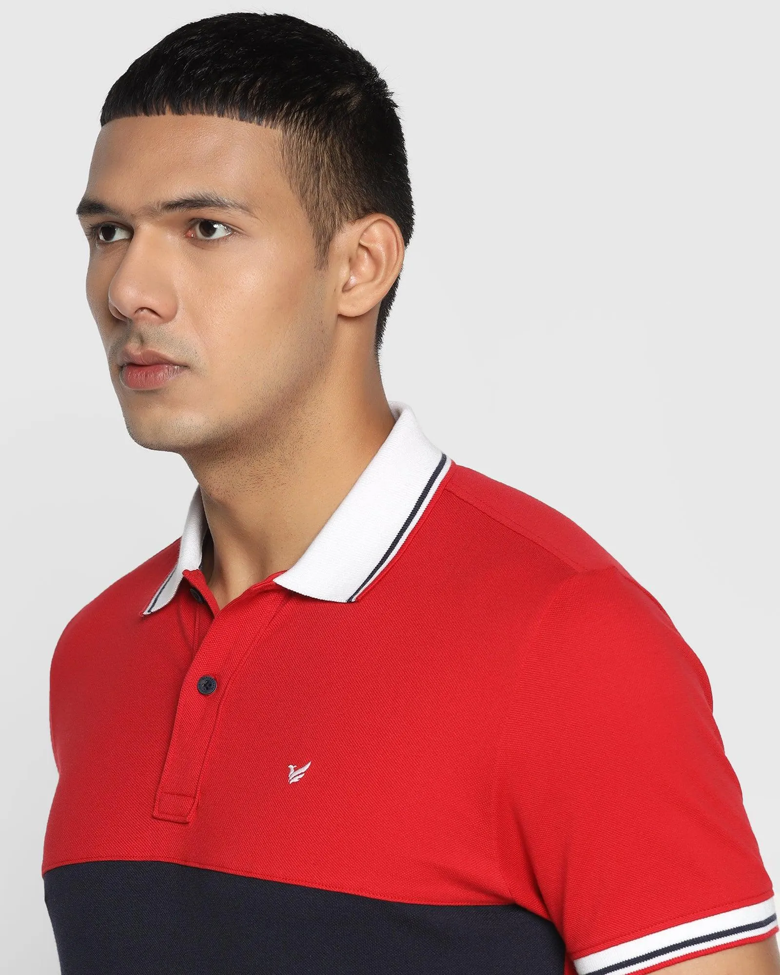 Polo Red Solid T-Shirt - Helium