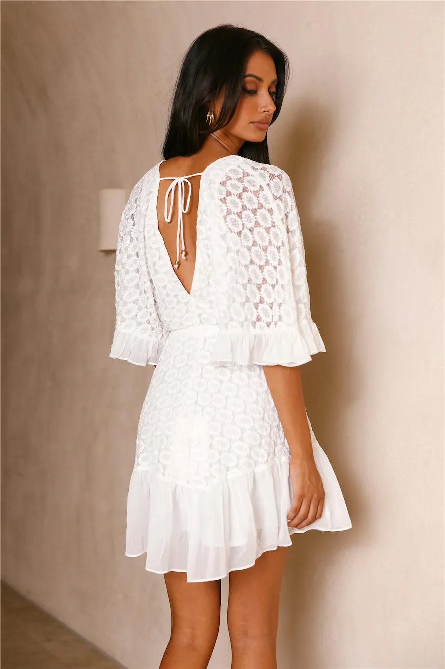 Poppin Heart Dress White