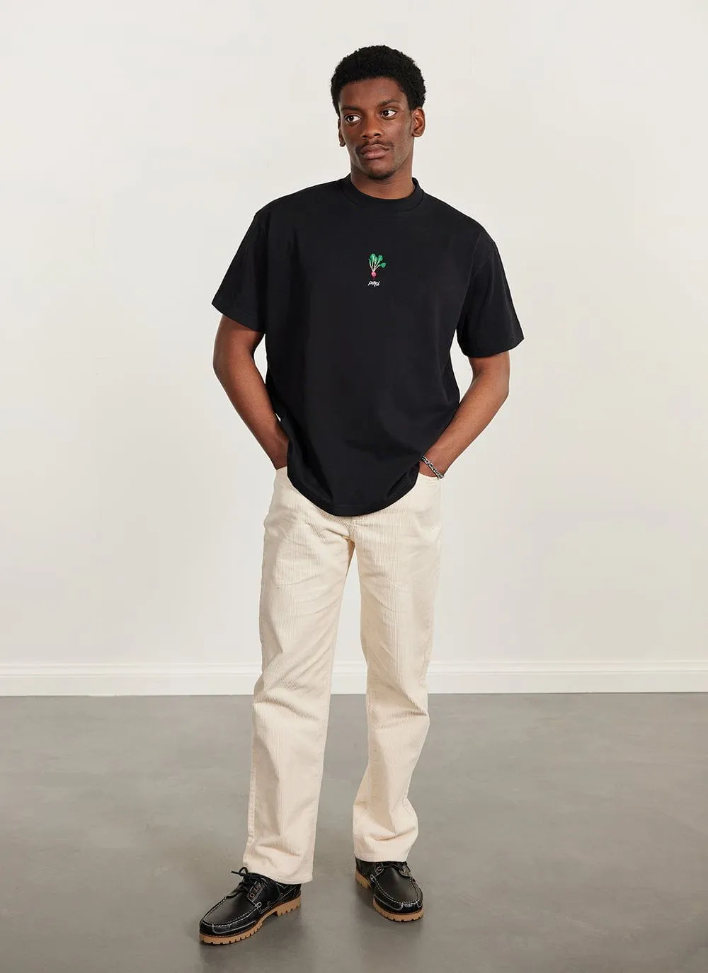 Radish Oversized Auxiliary T Shirt | Organic Cotton | Black