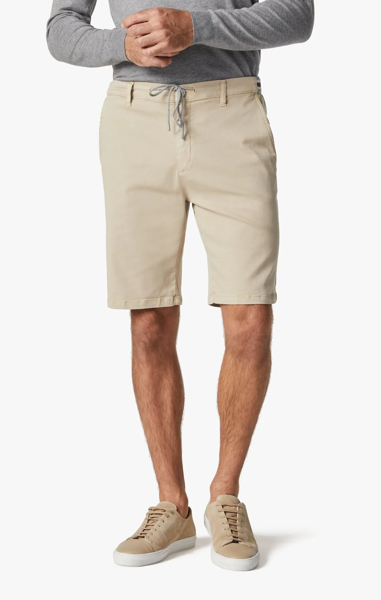 Ravenna Drawstring Shorts In Sand Soft Touch