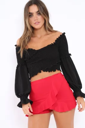 Red Ruffle Skort - Becci