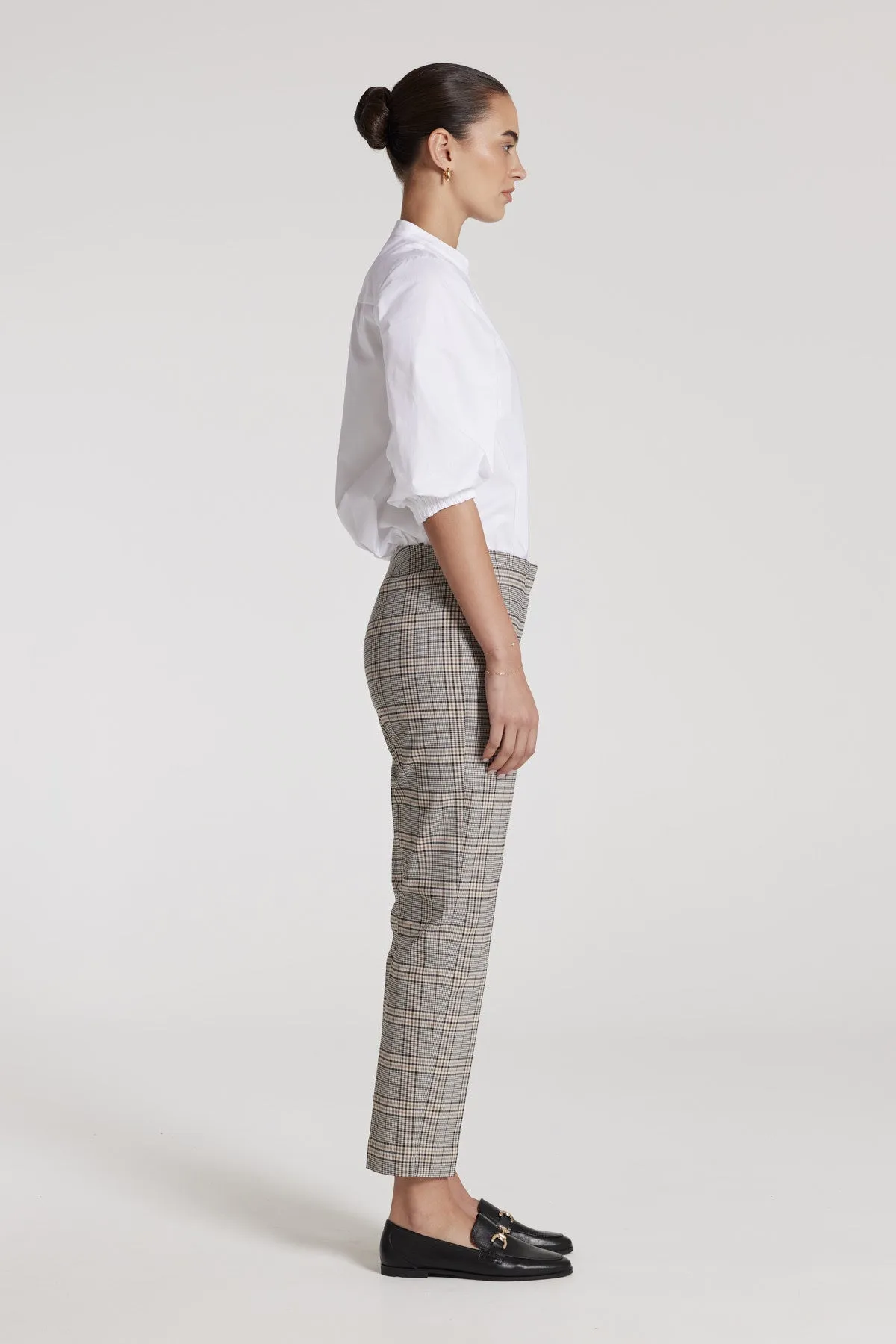 Roman Check Pant - Camel Check