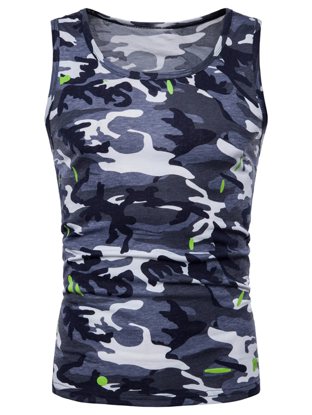 Round Neck Camo Tank Top