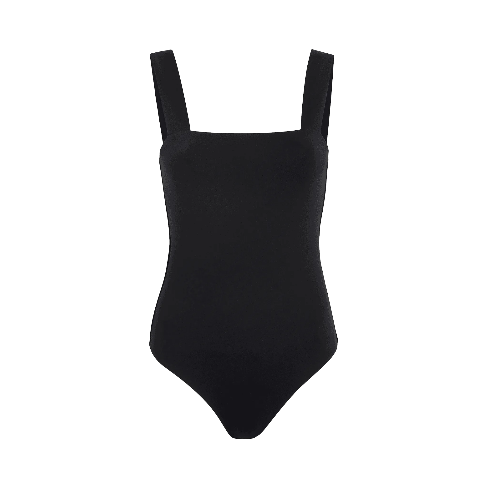 Square Neck Tank Bodysuit | Black