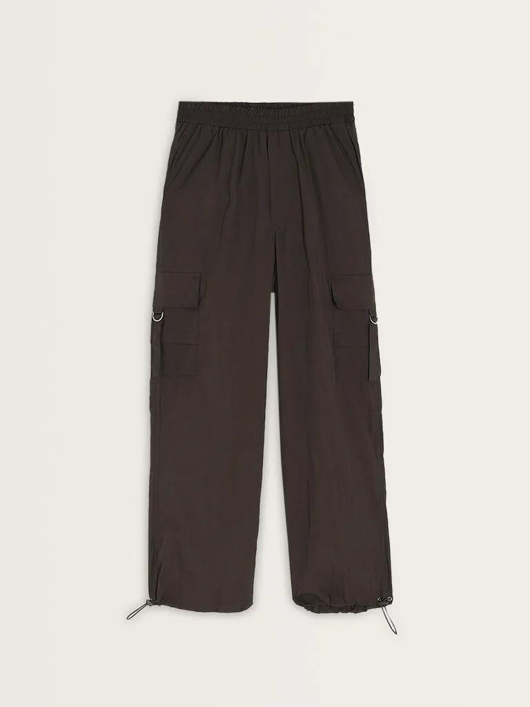 Studiofit Olive Cargo High-Rise Track Pants