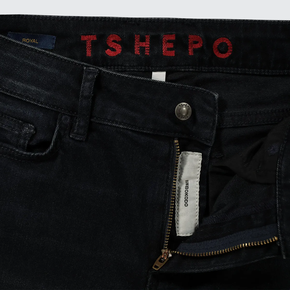 TSHEPO LADIES SKINNY ROYAL TAKALANI JEANS, BLUE BLACK