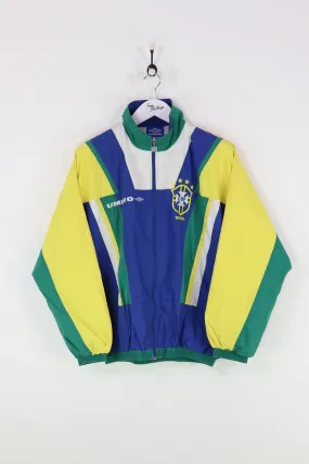 Umbro Brazil Shell Suit Jacket Blue/Yellow Large