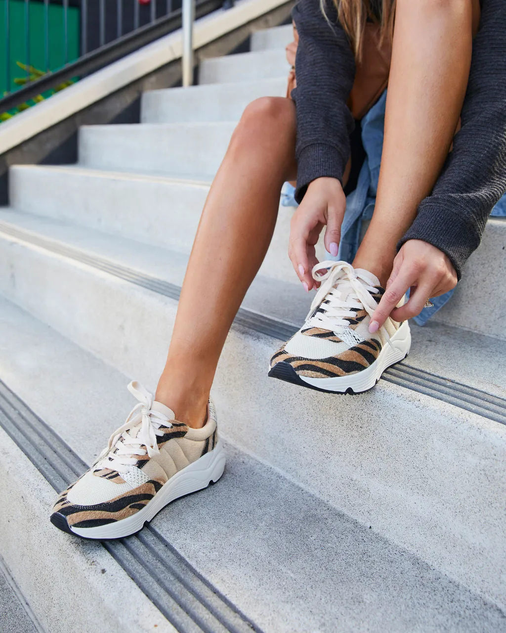 Veda Zebra Print Sneakers