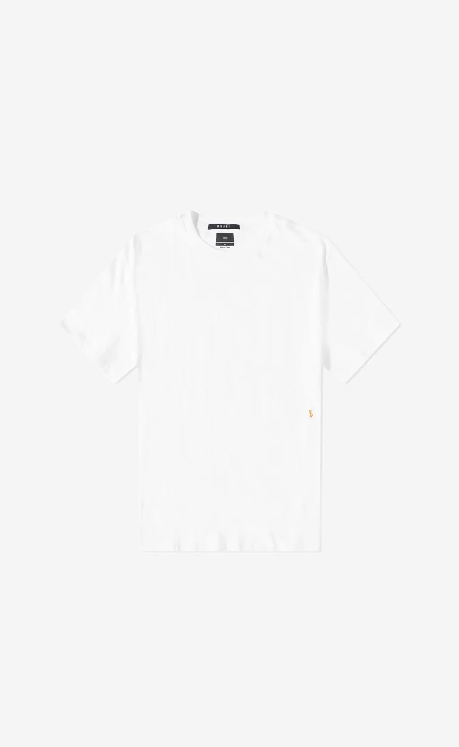 WHITE 4X4 BIGGIE SS TEE WHITE ORANGE