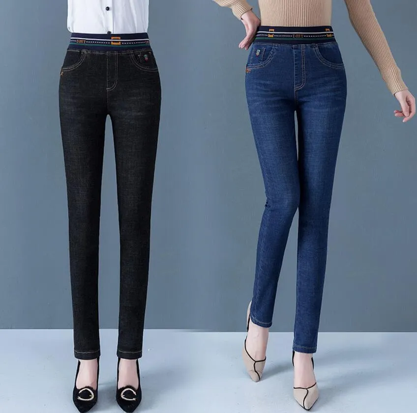 Women High Waist Tight Jeans