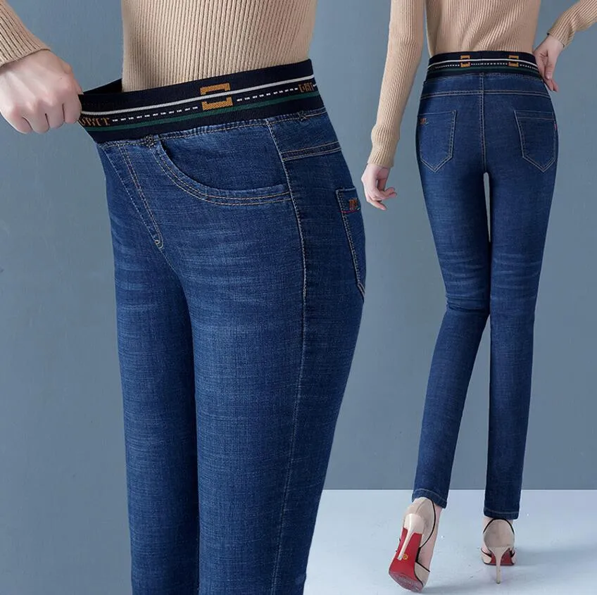 Women High Waist Tight Jeans