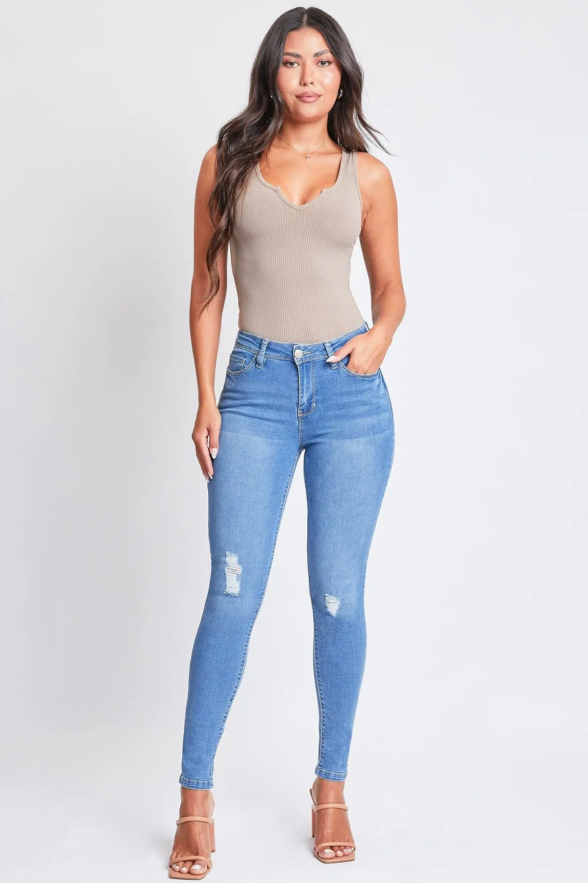 Women's Essential Sustainable Distressed Skinny Jeans