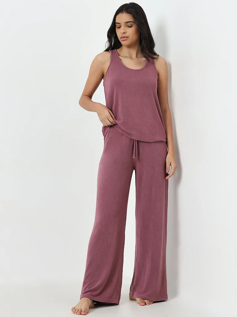 Wunderlove Mauve High-Rise Lounge Pants